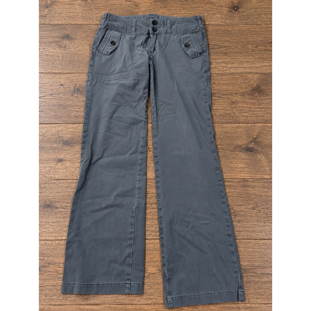 Sundance Gray Wide Leg Utility Trousers 2 Cargo Pockets Boho Minimalist Costal